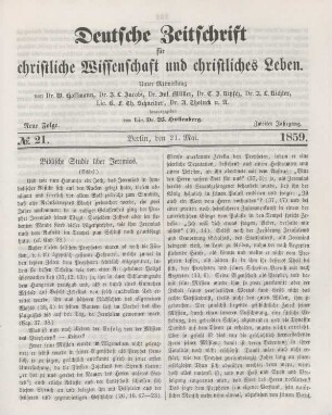 161-166 Biblische Studie über Jeremias : Schluß