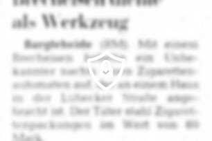 Brecheisen diente als Werkzeug