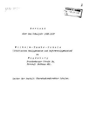 1936/37: Bericht ... - 1936/37