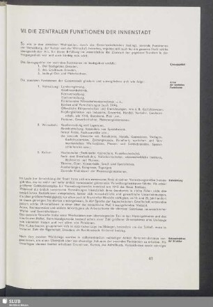 VII. Die Zentralen Funktionen der Innenstadt