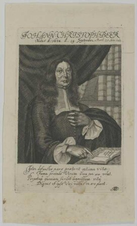 Bildnis des Johann Christoph Beer