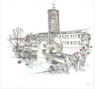 Gsaenger, Gustav; Skizzensammlung - Kirche (Perspektive)