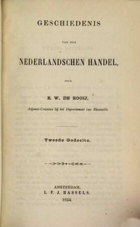 Geschiedenis van den Nederlandschen handel, 2