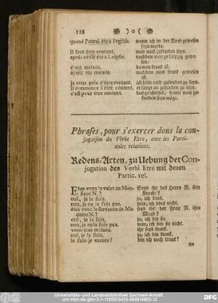 Phrases, pour s'exercer dans la conjugaison du Verbe Etre, avec les Particules relatives.