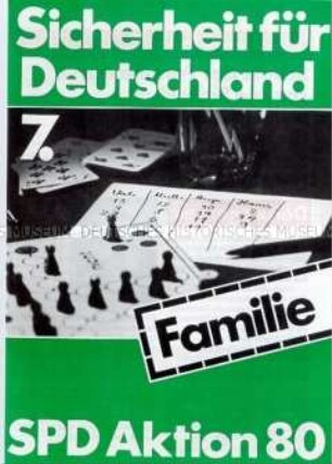 Propagandaschrift der SPD zur Bundestagswahl 1980 zum Thema Familie