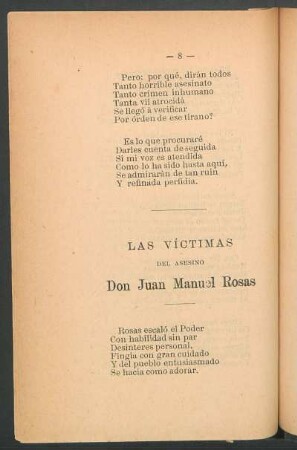 Las víctimas del asesino Don Juan Manuel Rosas