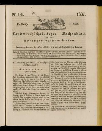 No 14. 1837. 7. April