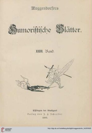 23: Meggendorfers humoristische Blätter: Zeitschr. für Humor u. Kunst