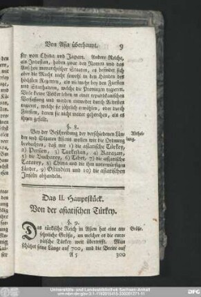 Das II. Hauptstück. Von der asiatischen Türkey.