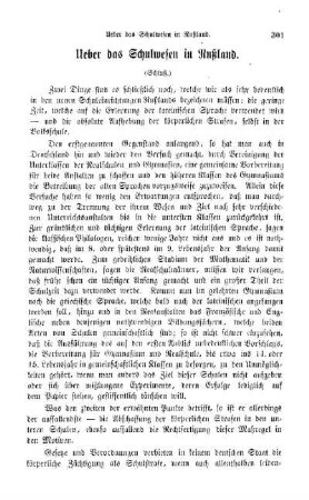 Ueber das Schulwesen in Rußland : (Schluß)