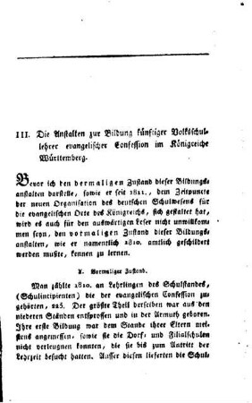 Die Anstalten zur Bildung künftiger Volksschullehrer evangelischer Confession im Königreiche Württemberg