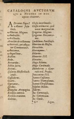 1r-1v, Catalogus Auctorum