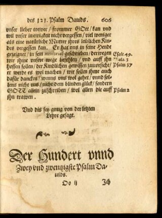 Der Hundert unnd Zwey und zwentzigste Psalm Davids.
