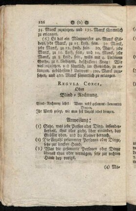 Regula Coeci, oder Blind-Rechnung.