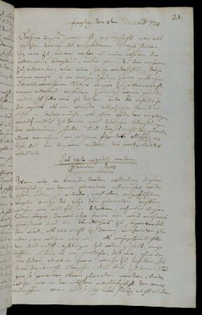Freytag den 3ten decemb 1728