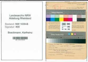 Entnazifizierung Karlheinz Boeckmann , geb. 12.01.1912 (Postbeamter)