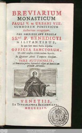 Ps. Autumnalis: A Dominica prima Septembris usque ad Dominicam primam Adventus