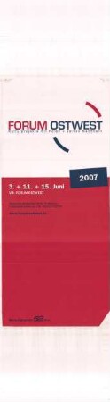 Forum Ost-West 2007