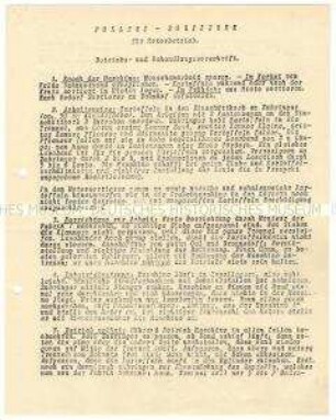 Betriebs- und Behandlungsvorschrift für Motor-Kartoffel-Sortierer
