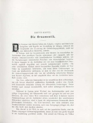 Drittes Kapitel. Die Ornamentik