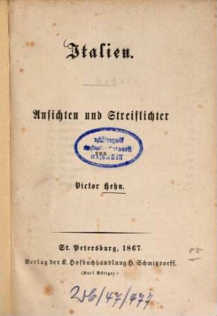 Italien : Ansichten und Streiflichter