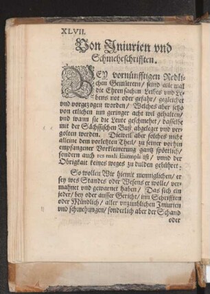 Von Iniurien vnd Schmeheschrifften.