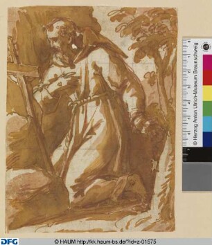 Der Heilige Franziskus in einer Landschaft