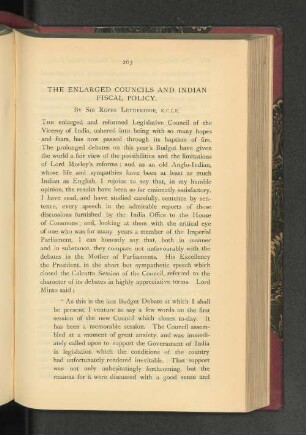 The Enlarged Councils and Indian Fiscal Policy.