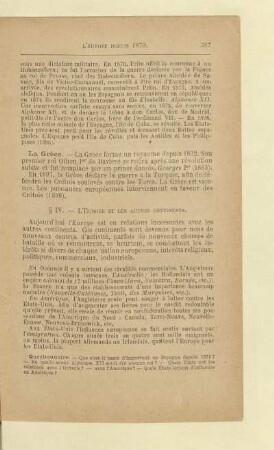 L'Europe et les autres continents