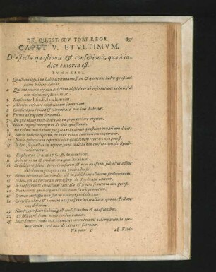 Caput V. Et Ultimum. De effectu quaestionis & confessionis, quae a iudice extorta est.