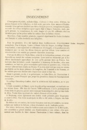 Enseignement