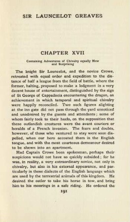 Chapter XVII. Containing adventures of chivalry equally new and surprising
