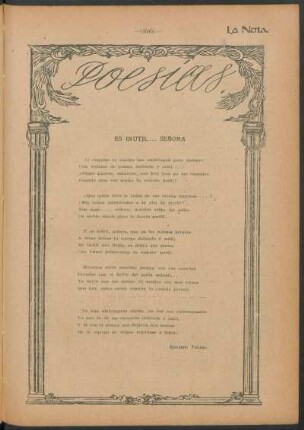 Poesías : Es inútil ... señora