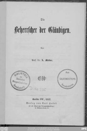 Die Beherrscher der Gläubigen