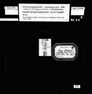 Kriegsstammrolle der Ersatz-Eskadron