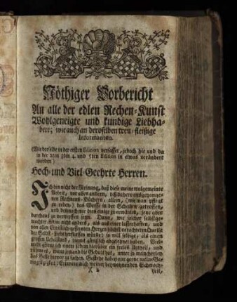 Noethiger Vor-Bericht