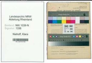 Entnazifizierung Klara Niehoff , geb. 16.05.1893 ()