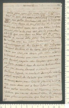 Brief von Marie-Anne Chamisso  an Adelbert von Chamisso