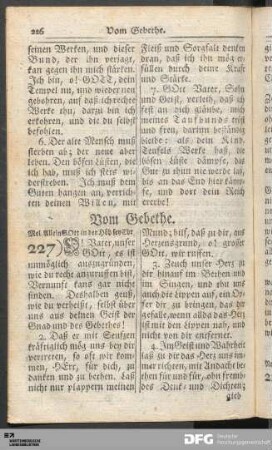 Vom Gebethe.