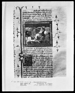 Chronique de France — Reiterschlacht, Folio 87recto