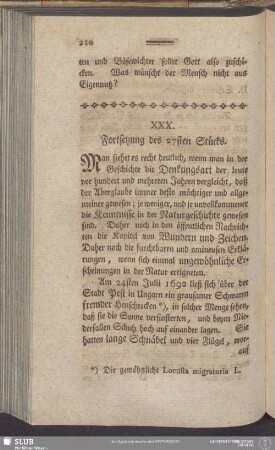 XXX. Fortsetzung des 27sten Stücks