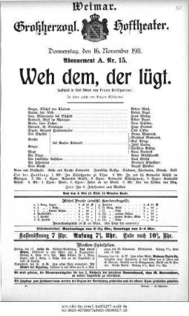 Weh dem, der lügt