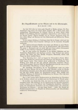 Die Angriffsschlacht an der Marne und in der Champagne