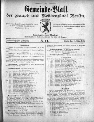 1911,11: No. 11, 12. März 1911