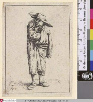 [Bauer im Mantel; Peasant with his hands in his cloak; Gueux enveloppé d'un manteau]