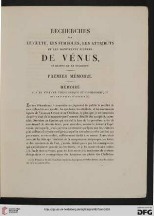 Premier mémoire: Mémoire sur le système théogonique et cosmogonique des Chaldéens d'Assyrie