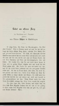 Gebet am offenen Sarg