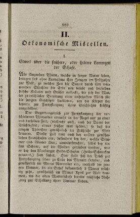 II. Oekonomische Miscellen.