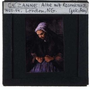 Cézanne, Greisin mit Rosenkranz