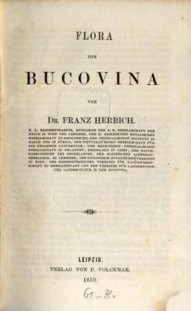 Flora der Bucovina